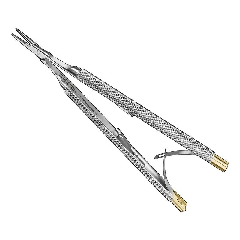 [20-722-130] Ustomed - CASTROVIEJO, micro needle holder, 13cm, TC