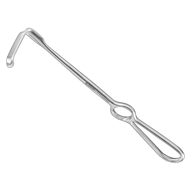 [24-201-003] Ustomed Obwegeser weke-delenretractor, 42 x 10 mm, gegroefd