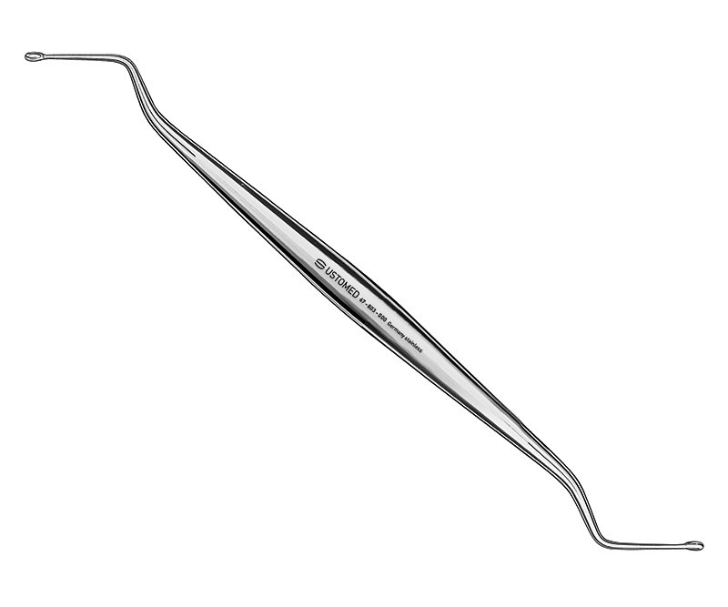 Ustomed - HEMINGWAY, modif., bone curette, d/e., sz.0