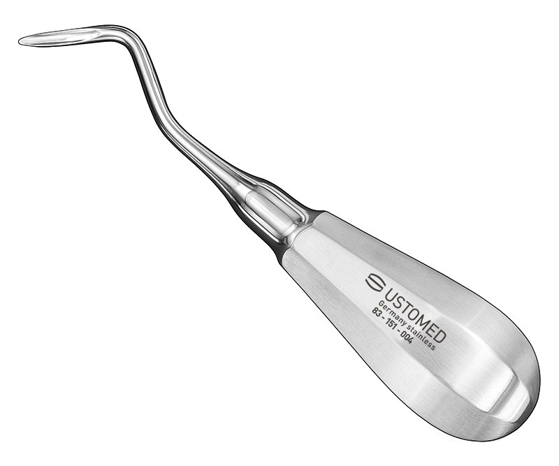 [83-151-004] Ustomed - FLOHR, root elevator, angled, size 4