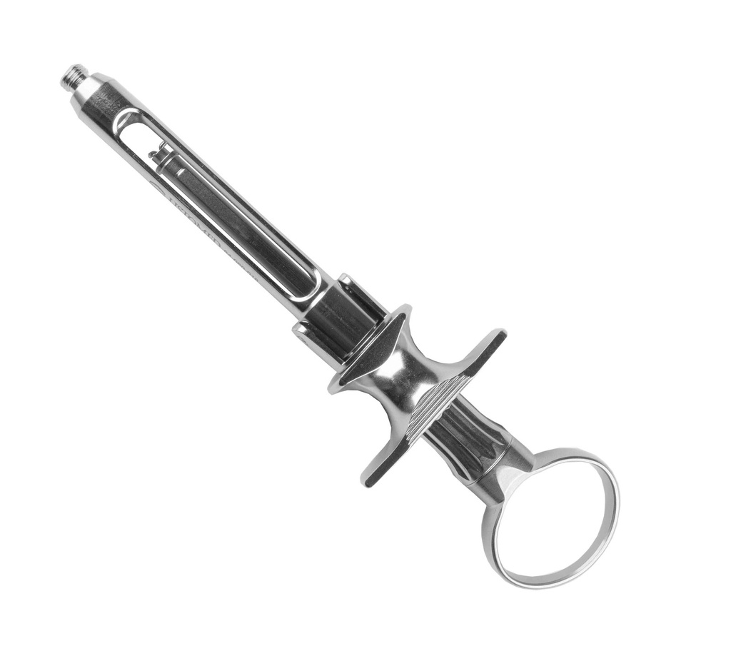 [84-060-018] Ustomed - Cartridge syringe, ring handle, stainless
