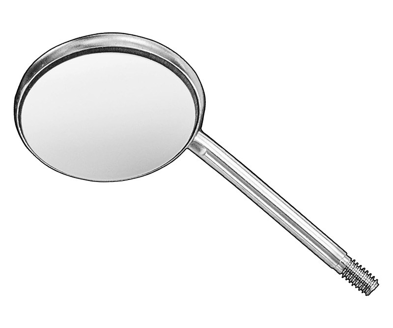 Ustomed - Mouth mirrors, plane, rhodium, sz.3, 12 ea.