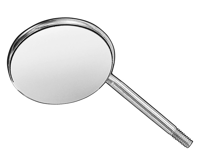 [84-273-005] Ustomed - Mouth mirrors, plane, rhodium, sz.5, 12 ea.