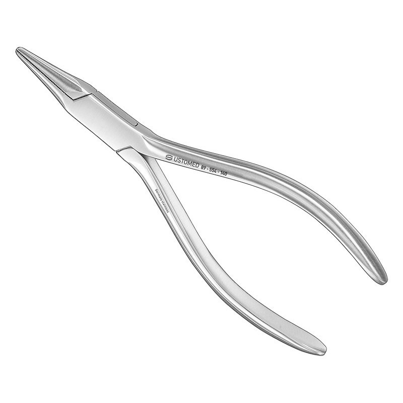 [89-554-140] Ustomed - Flat nose pliers, 14 cm, cross-cut jaws