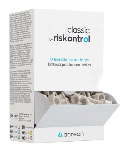 [201664] Acteon Riskontrol Classic niet-steriele tips - wit (250 stuks)