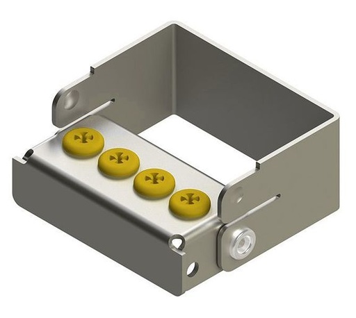 Nichrominox Plug'In Borenblok - 4 gaten - 3cm hoog