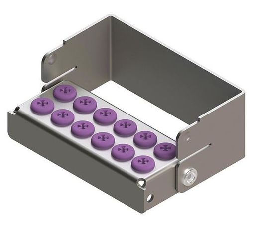 Nichrominox Plug'In Borenblok - 12 gaten - 3cm hoog