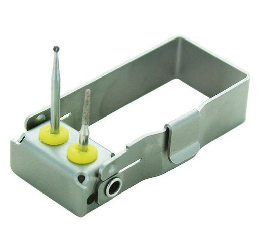 Nichrominox Clip Plug In Borenblok - 2 gaten - 5,5cm hoog