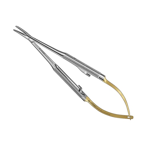 [20-711-140] Ustomed - BARRAQUER TC micro-naaldvoerder 14 cm, gebogen